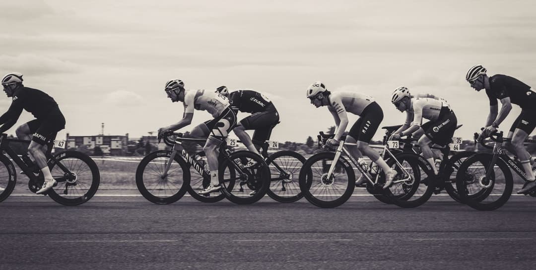 Cyclists in a group