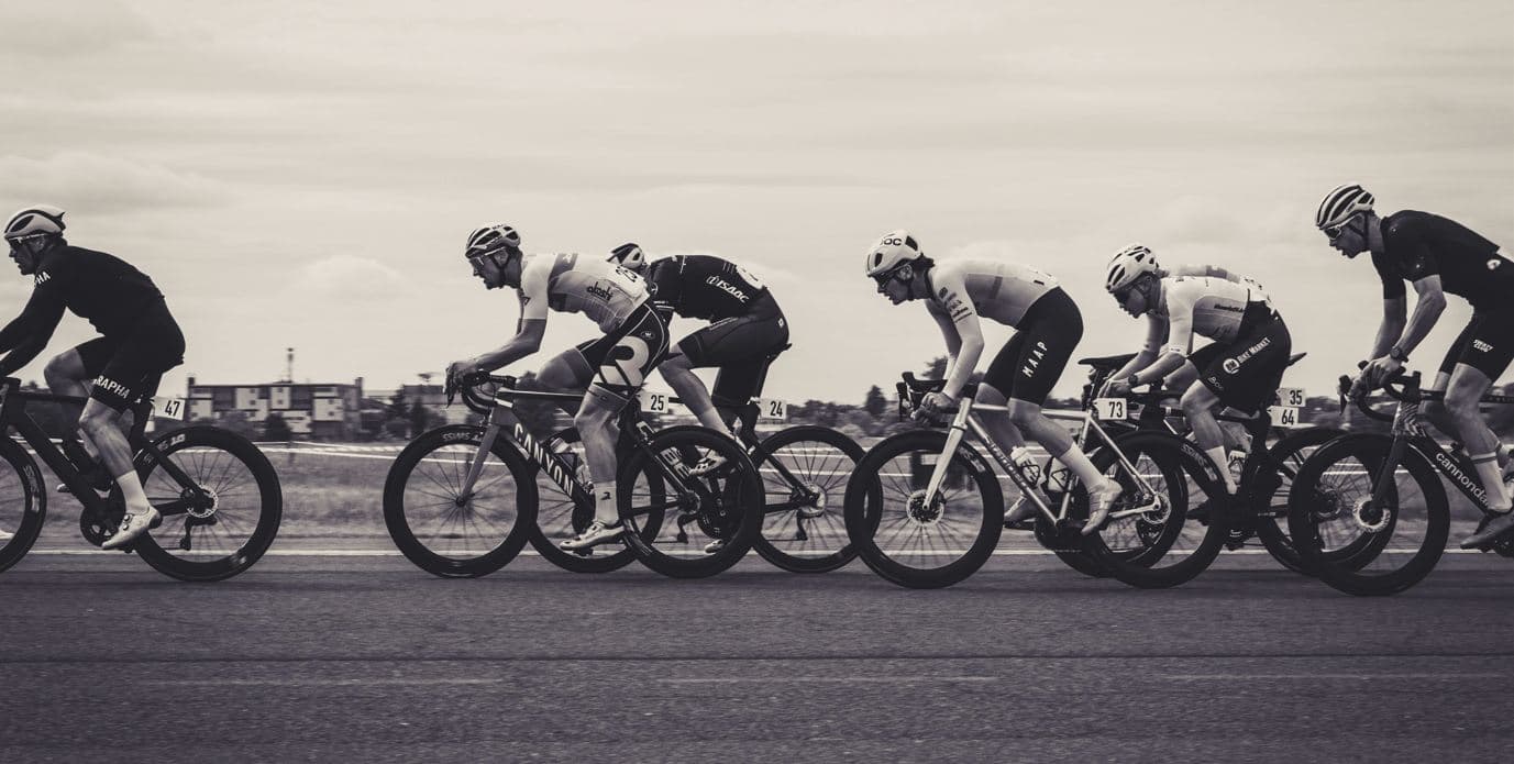 Cyclists in a group